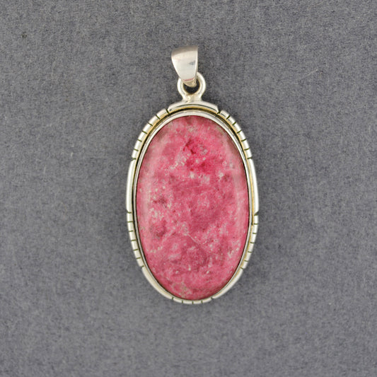 Sterling Silver Thulite Oval Pendant