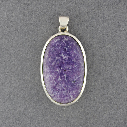 Sterling Silver Lepidolite Oval Pendant