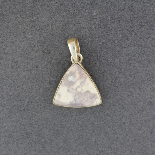 Sterling Silver Tiffiany Stone Triangle Pendant