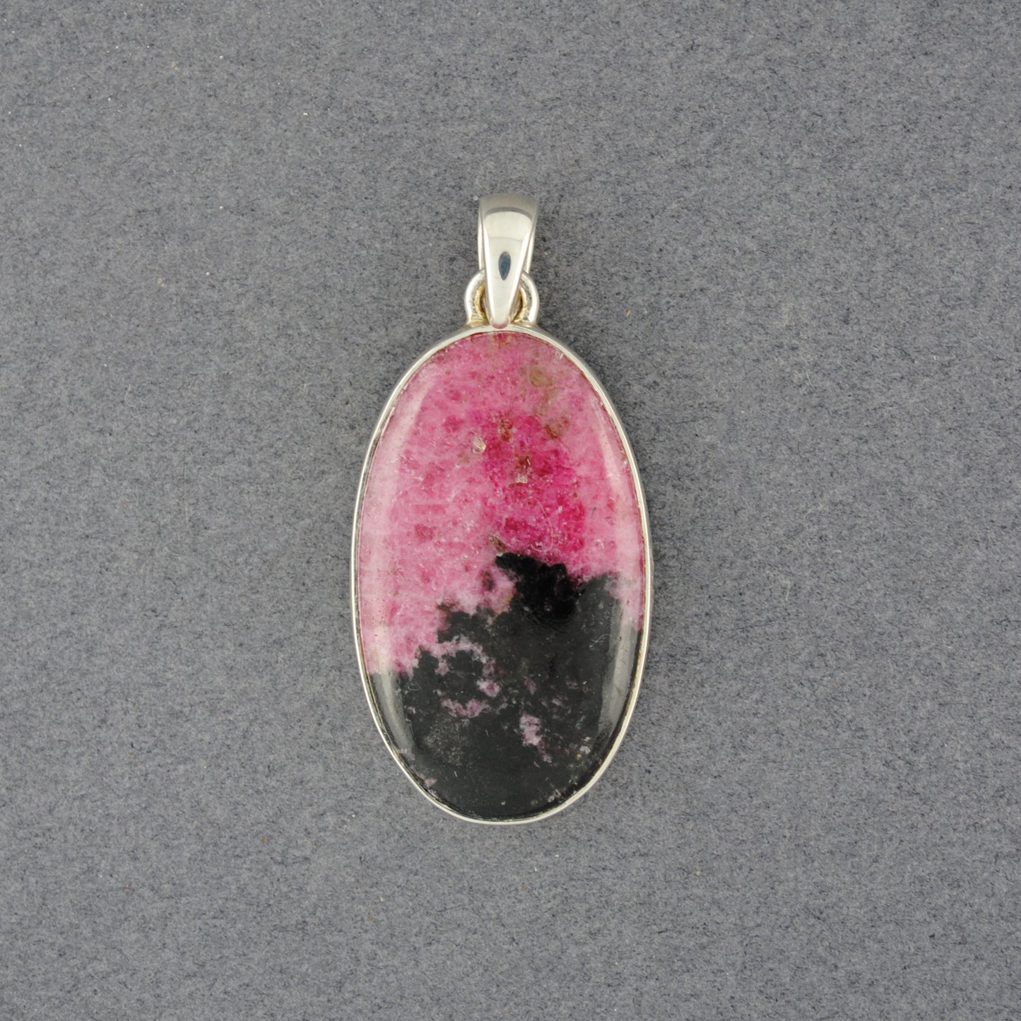 Sterling Silver Rhodonite Medium Oval Pendant