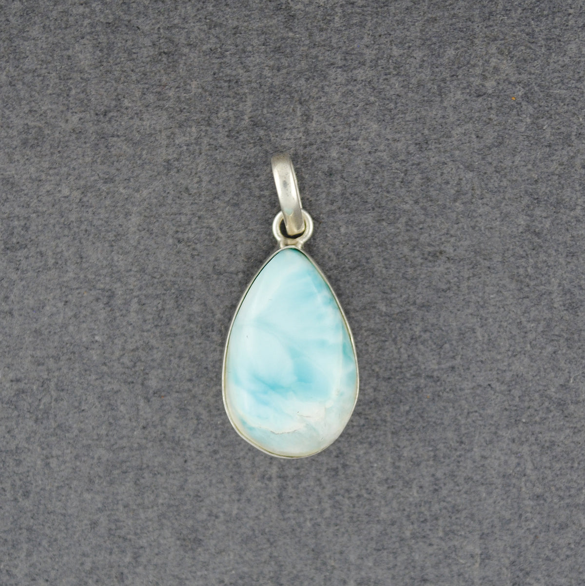 Sterling Silver Larimar Small Teardrop Pendant
