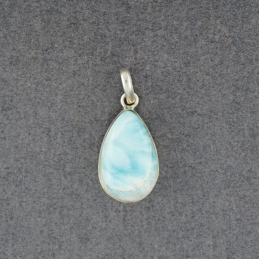 Sterling Silver Larimar Small Teardrop Pendant