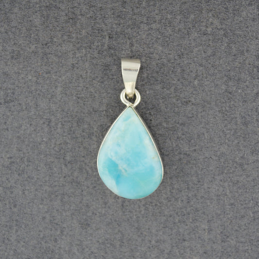 Sterling Silver Larimar Drop Pendant