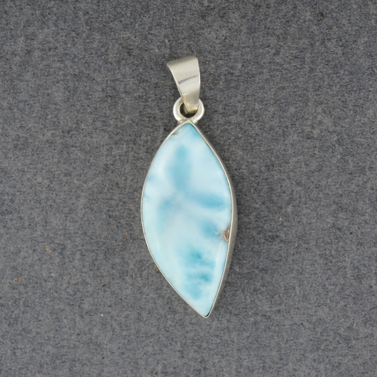 Sterling Silver Larimar Pointed Drop Pendant