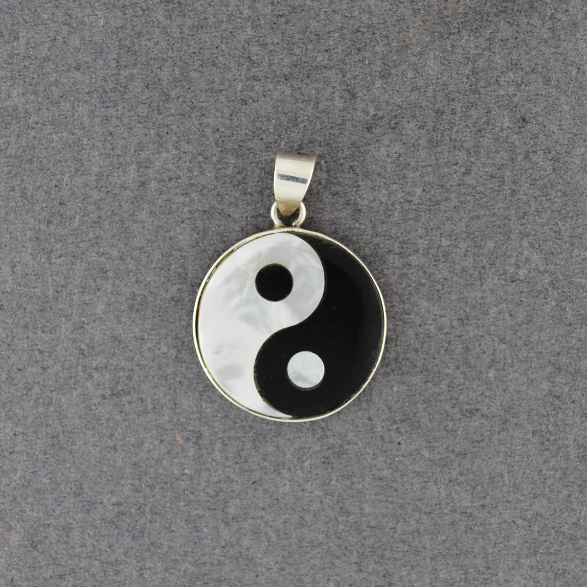 Sterling Silver Mother of Pearl Yin Yang Pendant