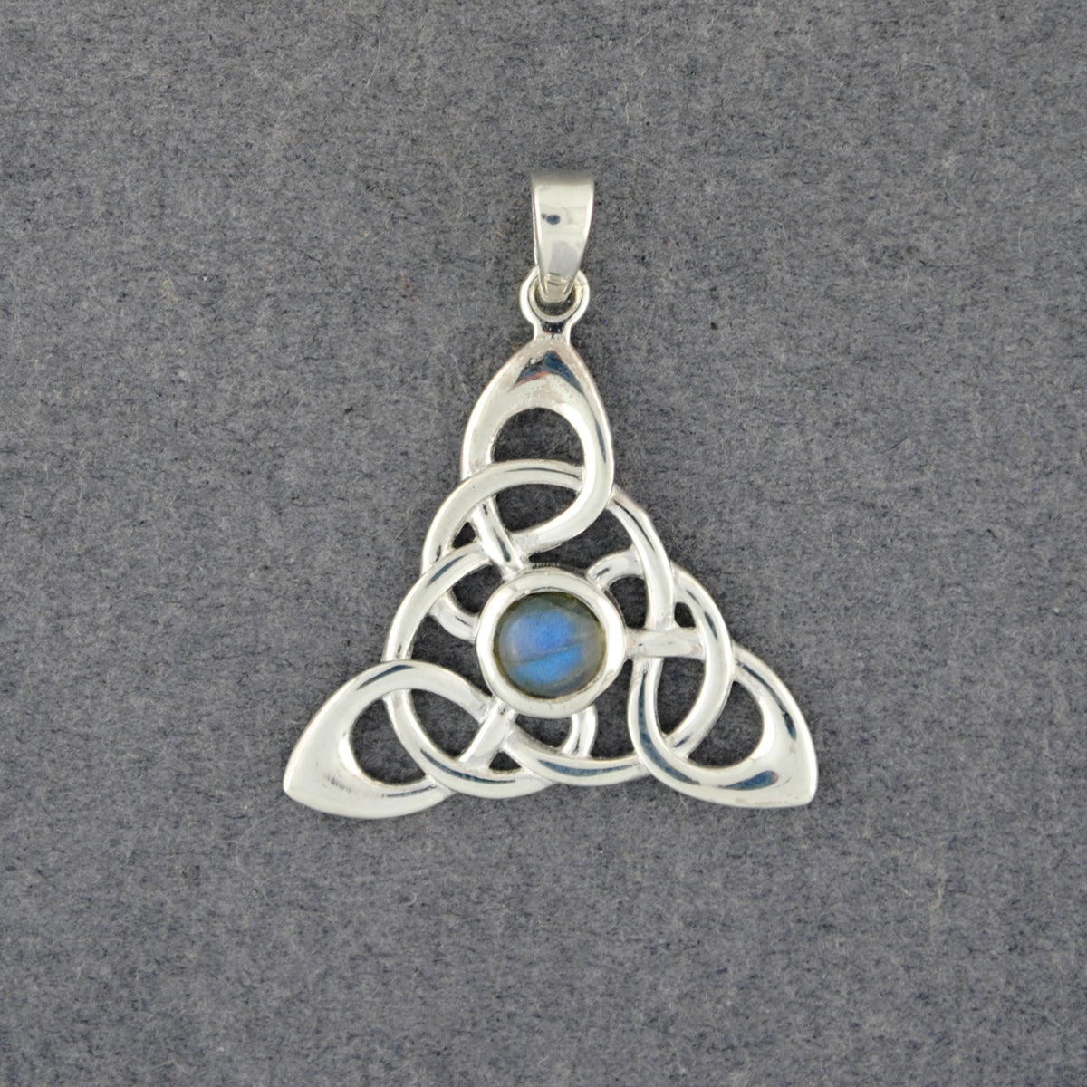 Sterling Silver Labradorite Trinity Knot Pendant