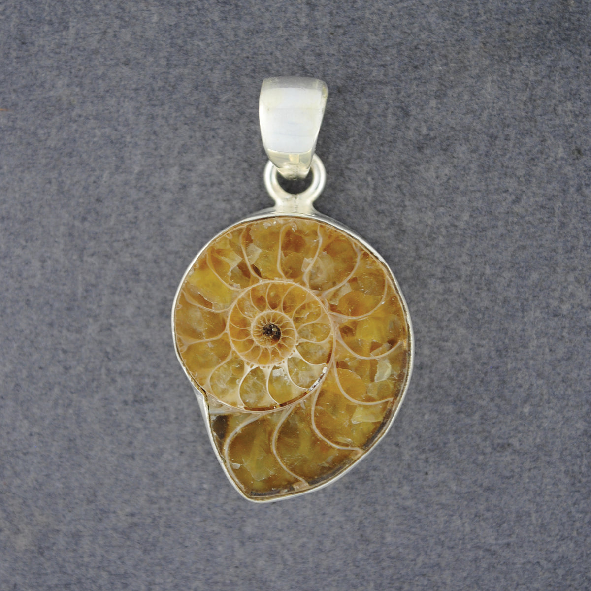 Sterling Silver Ammonite Pendant