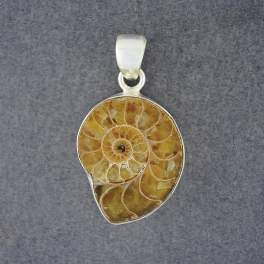 Sterling Silver Ammonite Pendant