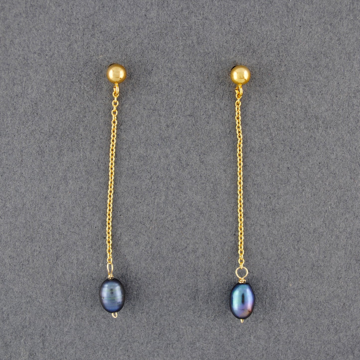 14K Gold Filled Pearl on Chain Earrings