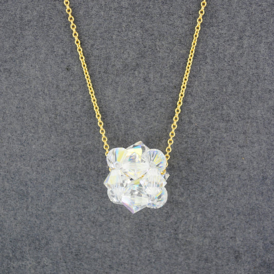 14K Gold Filled Rock Candy AB Swarovski Necklace