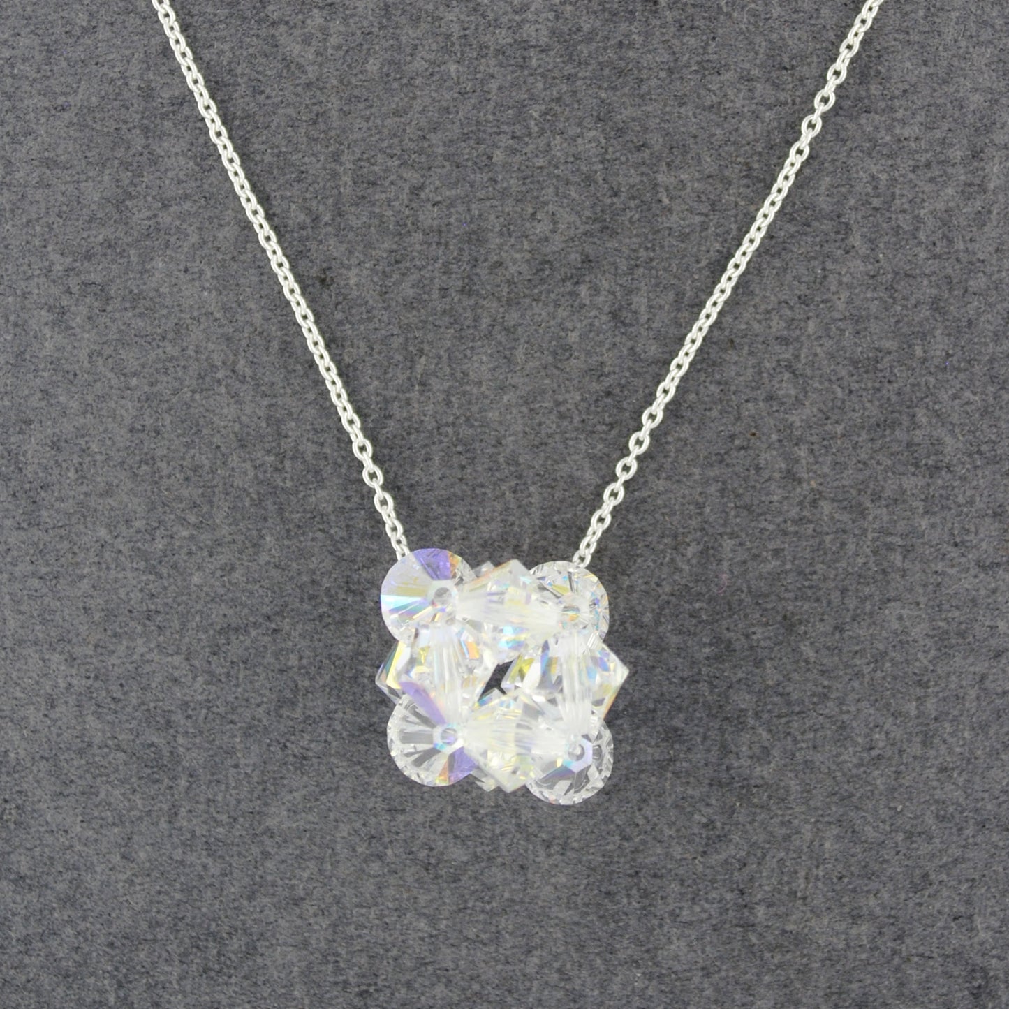 Sterling Silver Rock Candy AB Swarovski Necklace