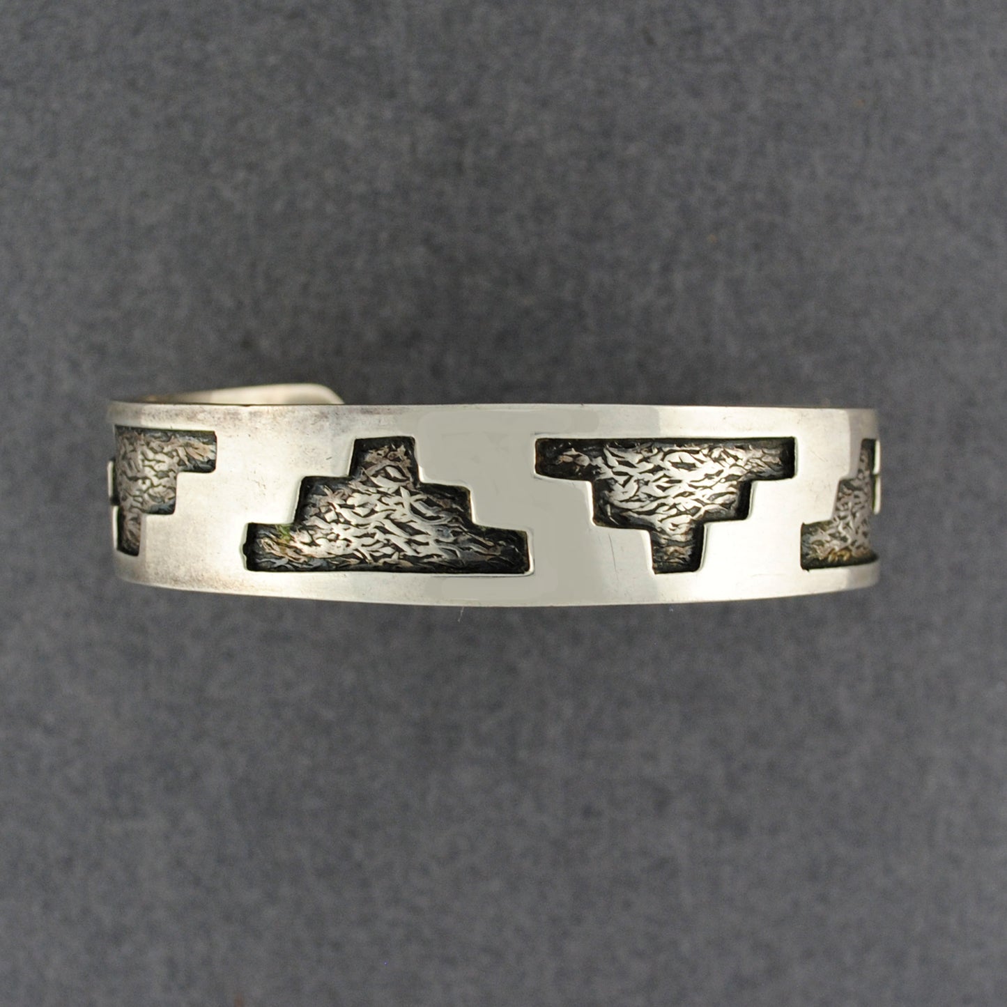 Sterling Silver Pyramid Cuff Bracelet