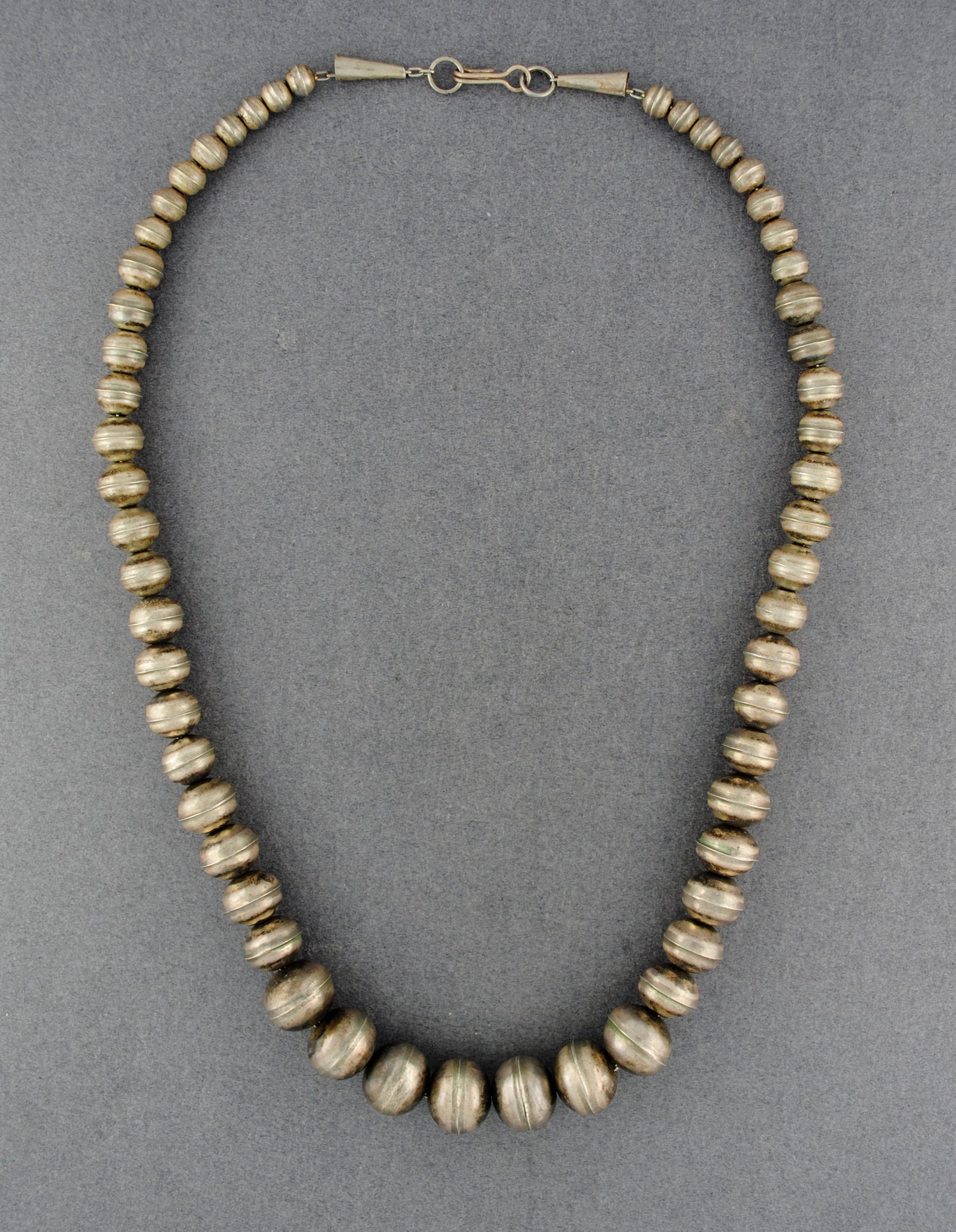 Silver Vintage Beaded Necklace