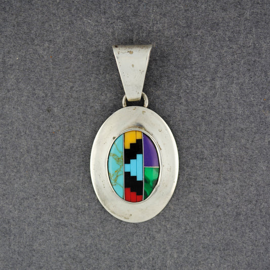Ella Peter Multi Stone Inlay Pendant