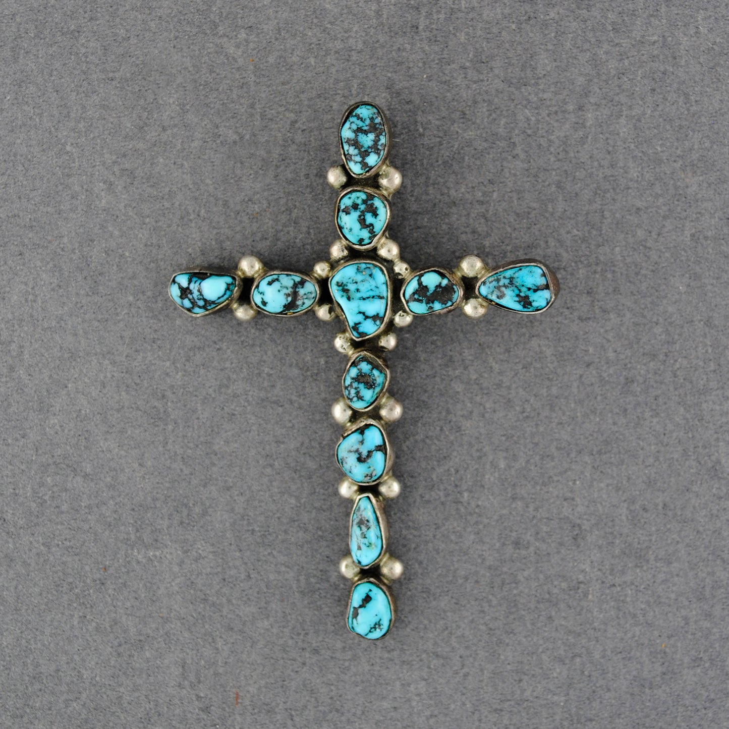 Vintage Turquoise Cross Pendant
