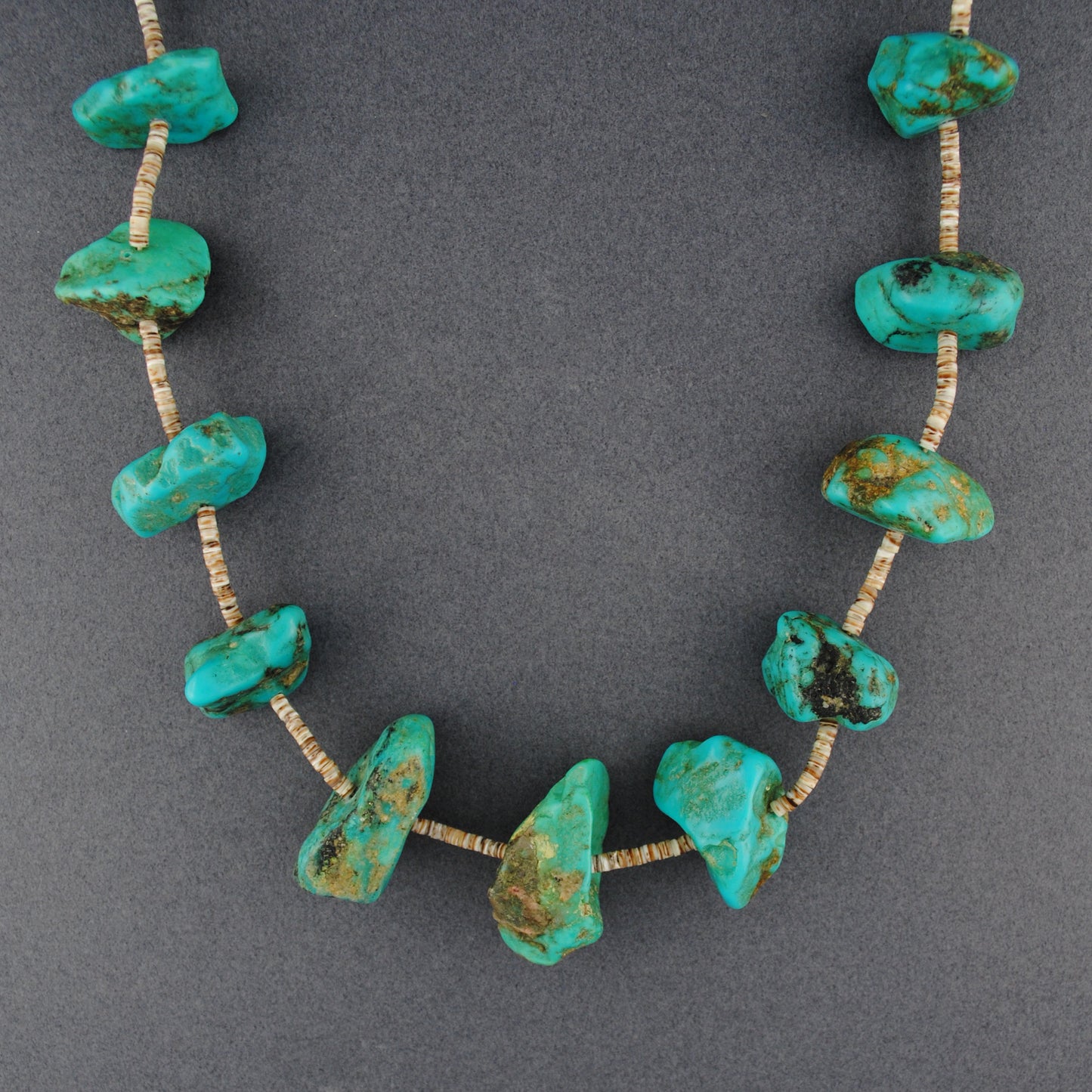 Turquoise & Heshi Bead Estate Necklace