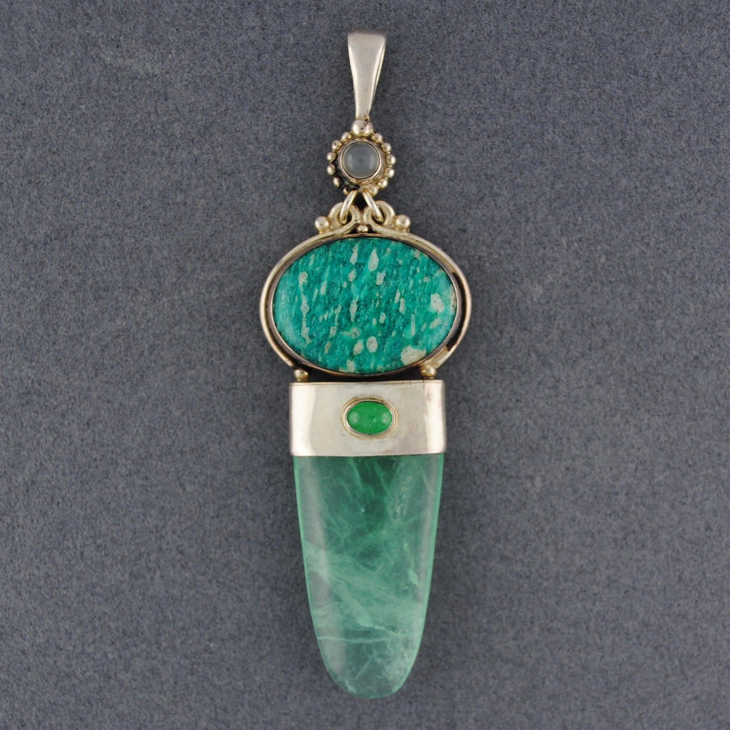 4 Stone Amazonite Estate Pendant