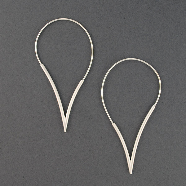 Pointed Teardrop Hoop Earrings