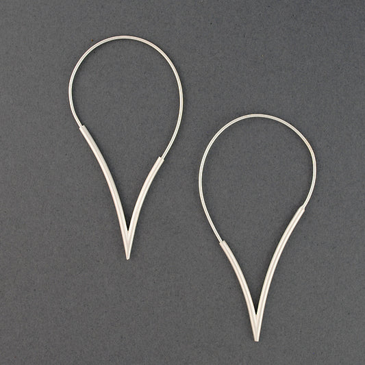 Pointed Teardrop Hoop Earrings