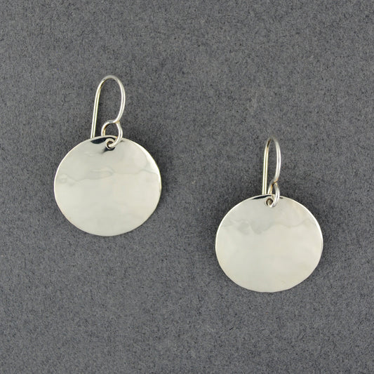 Sterling Silver Small Hammered Circle Earrings