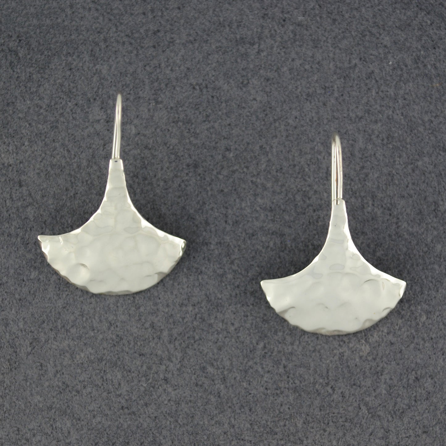 Sterling Silver Hammered Shield Earrings