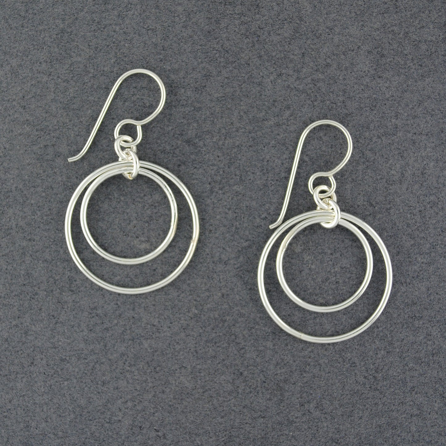 Sterling Silver Thin Double Circle Earring