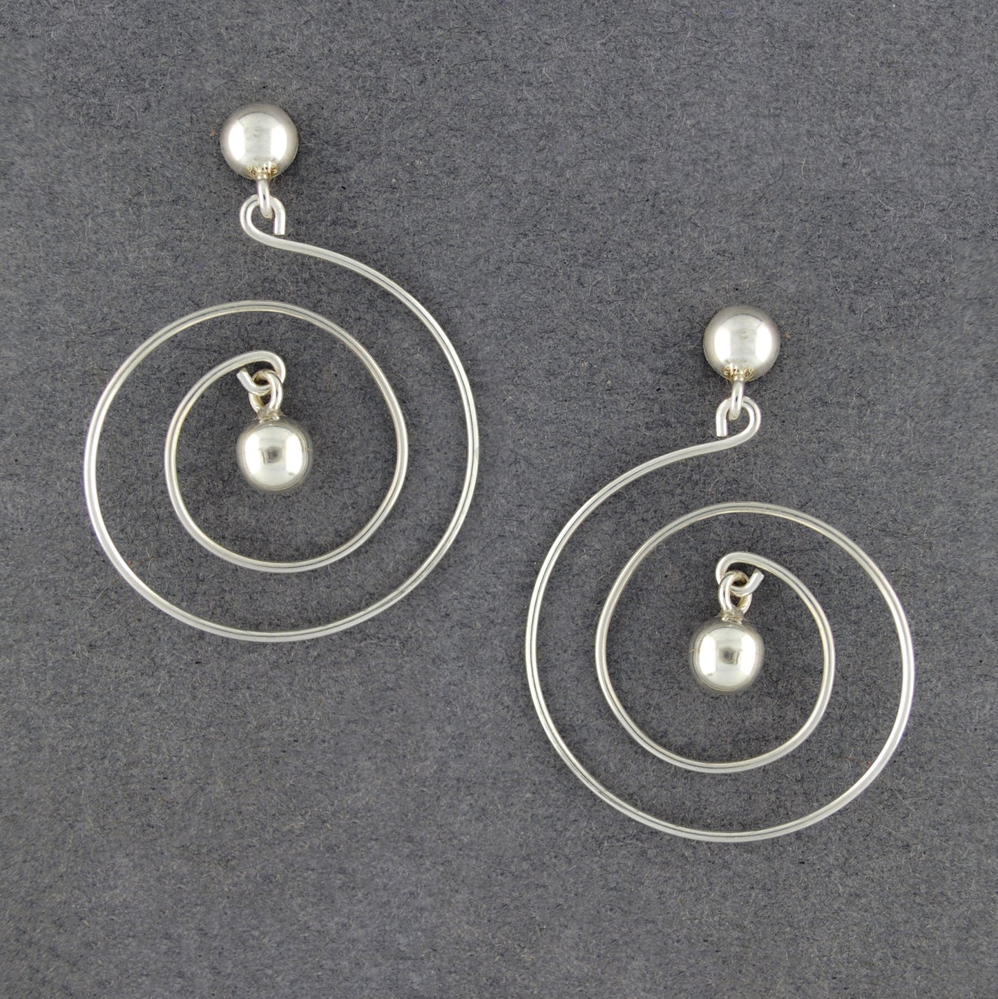 Sterling Silver Whimsical Spiral Earrings