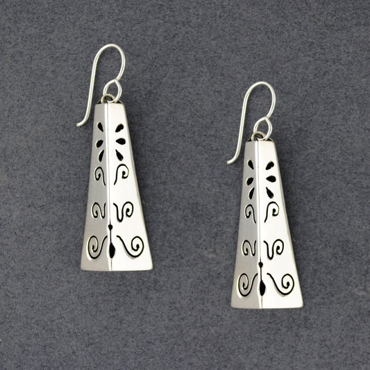 Sterling Silver Triangle Earrings