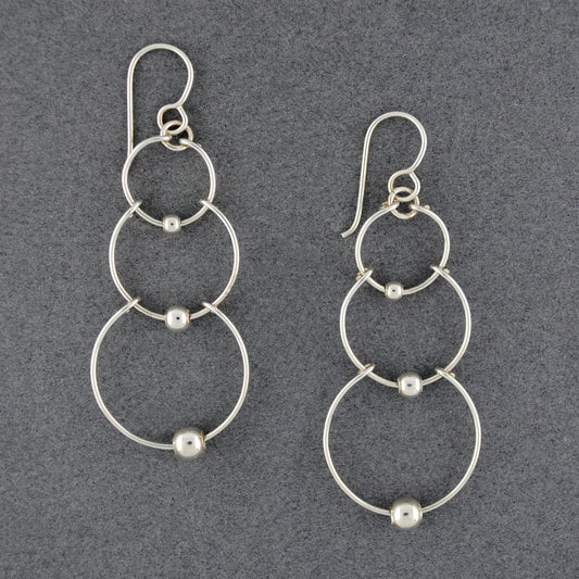 Sterling Silver Loops and Dots Dangle