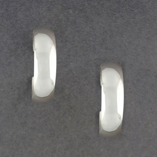 Sterling Silver Thick Rounded Hoop
