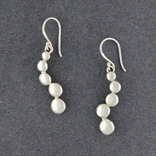 Sterling Silver Cascading Dots Earringns