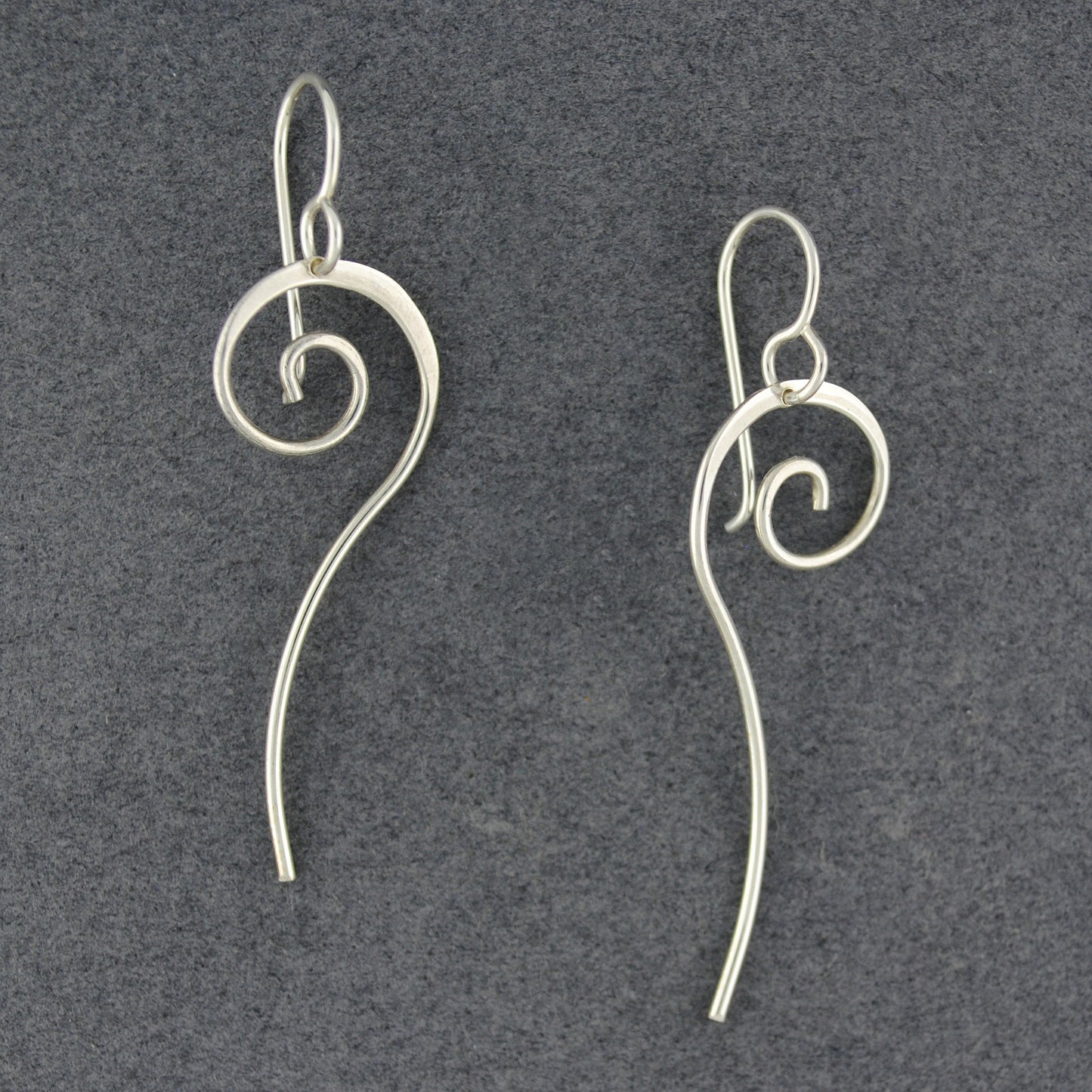 Sterling Silver Spiral with Tail Earrings