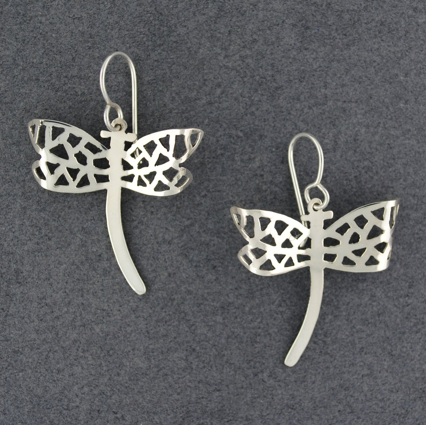 Sterling Silver Large Dragonfly Earrings