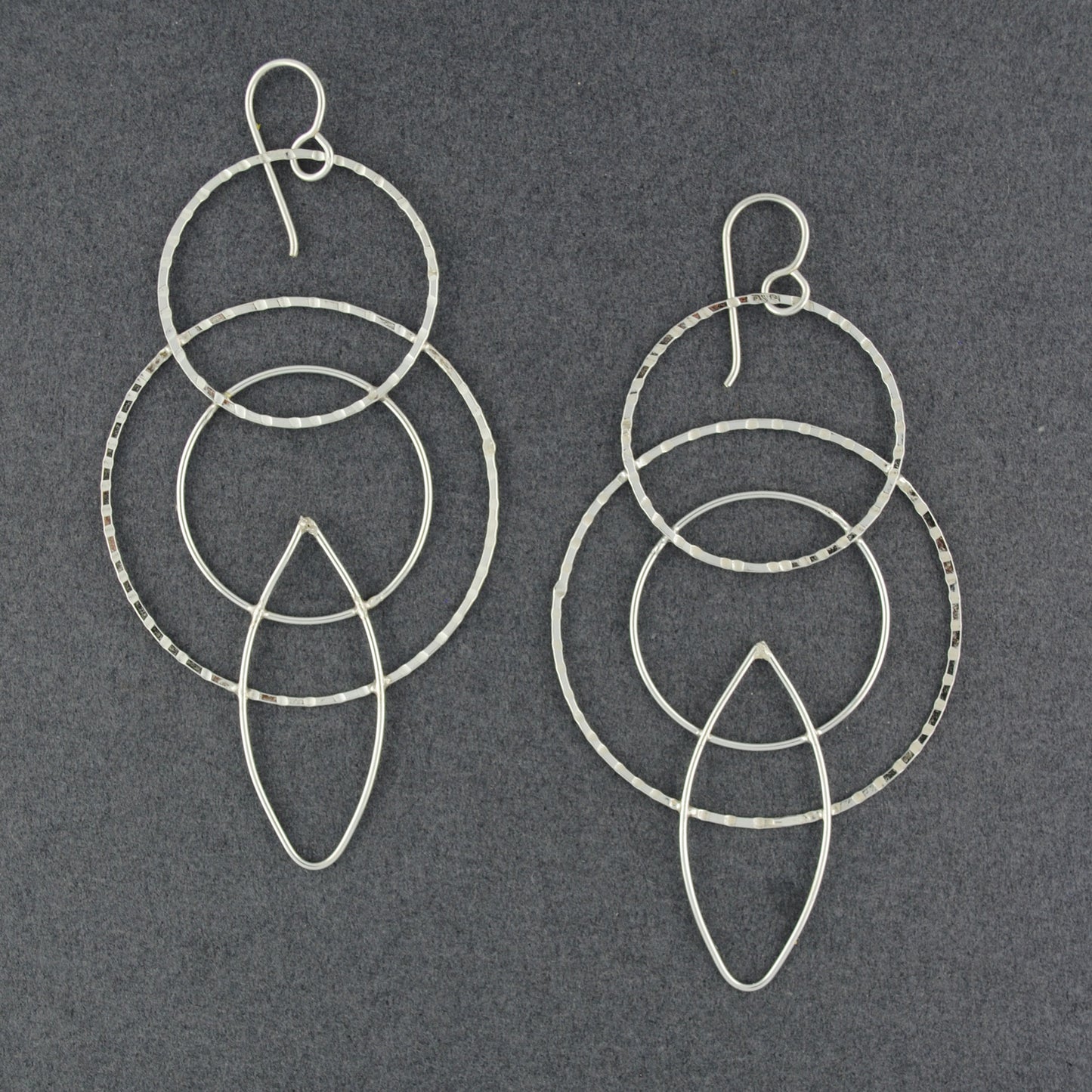 Sterling Silver Large Geometric Earrings