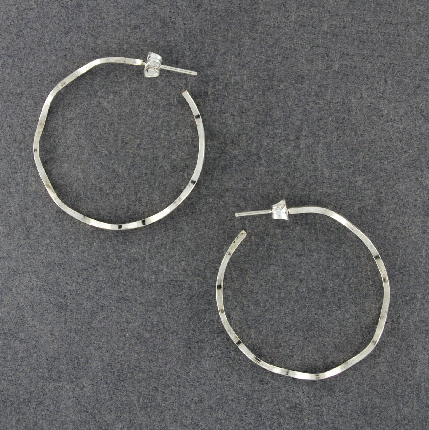 Sterling Silver Wavy Hoop Earrings