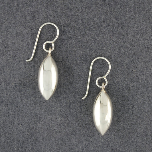 Sterling Silver Pointed Drop Earrings