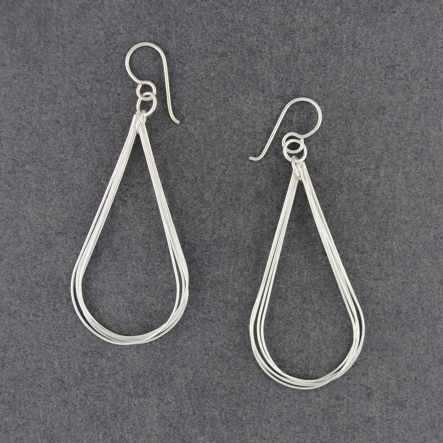Sterling Silver Layered Drops Earrings