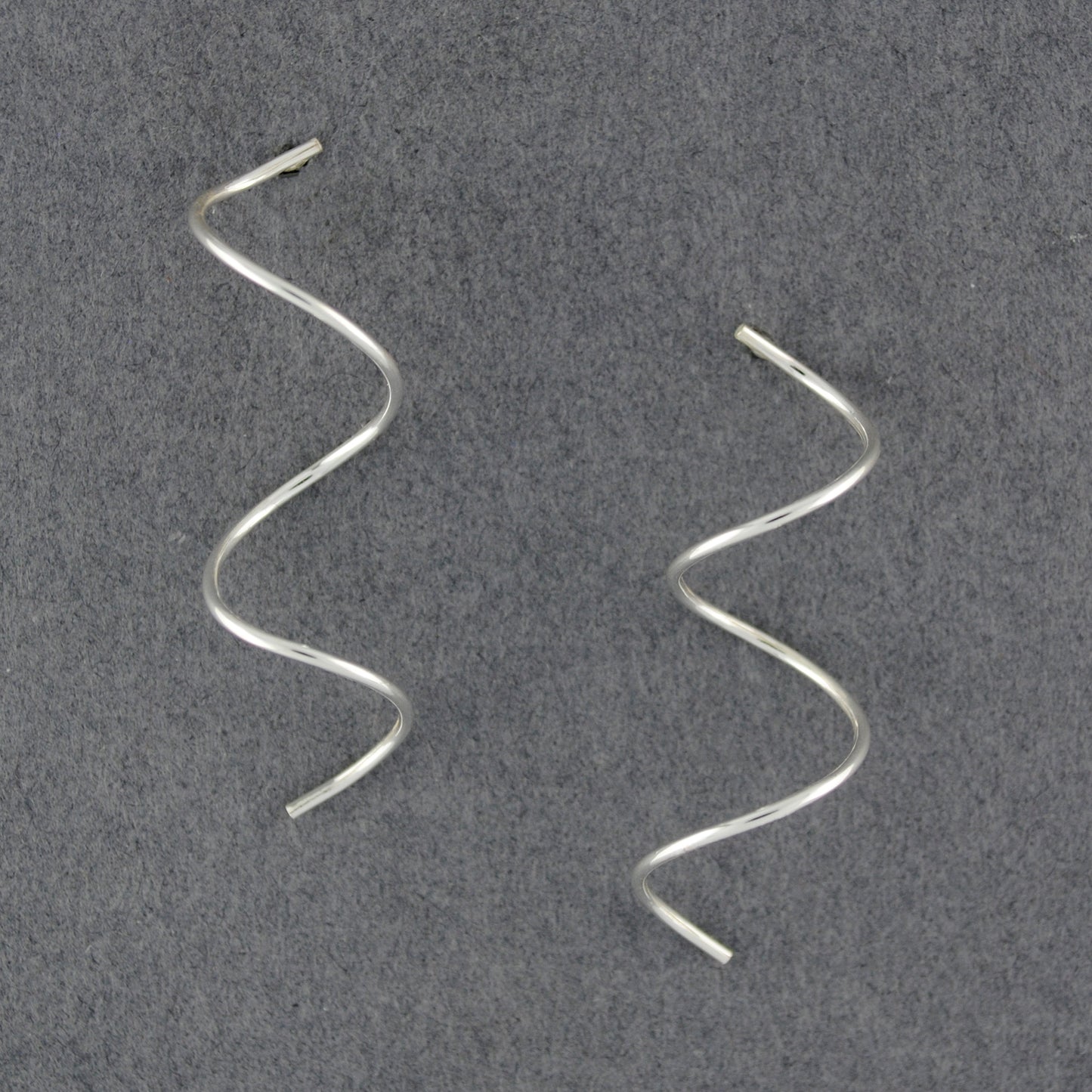 Sterling Silver Ribbon Post Earrings