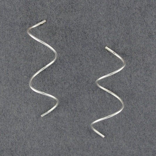 Sterling Silver Ribbon Post Earrings