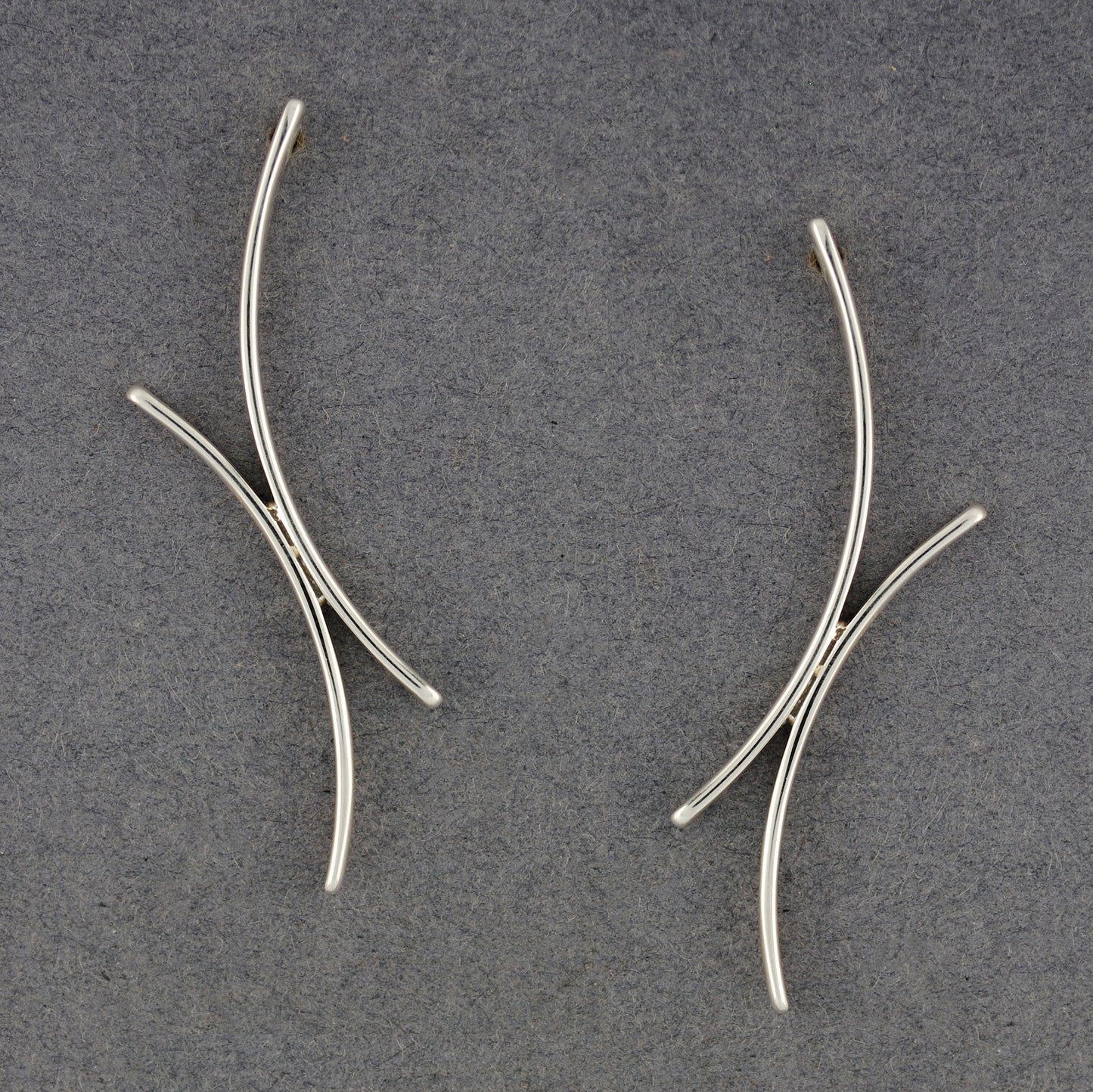Sterling Silver Curves Earrings