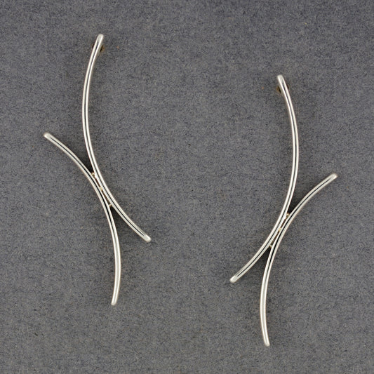 Sterling Silver Curves Earrings