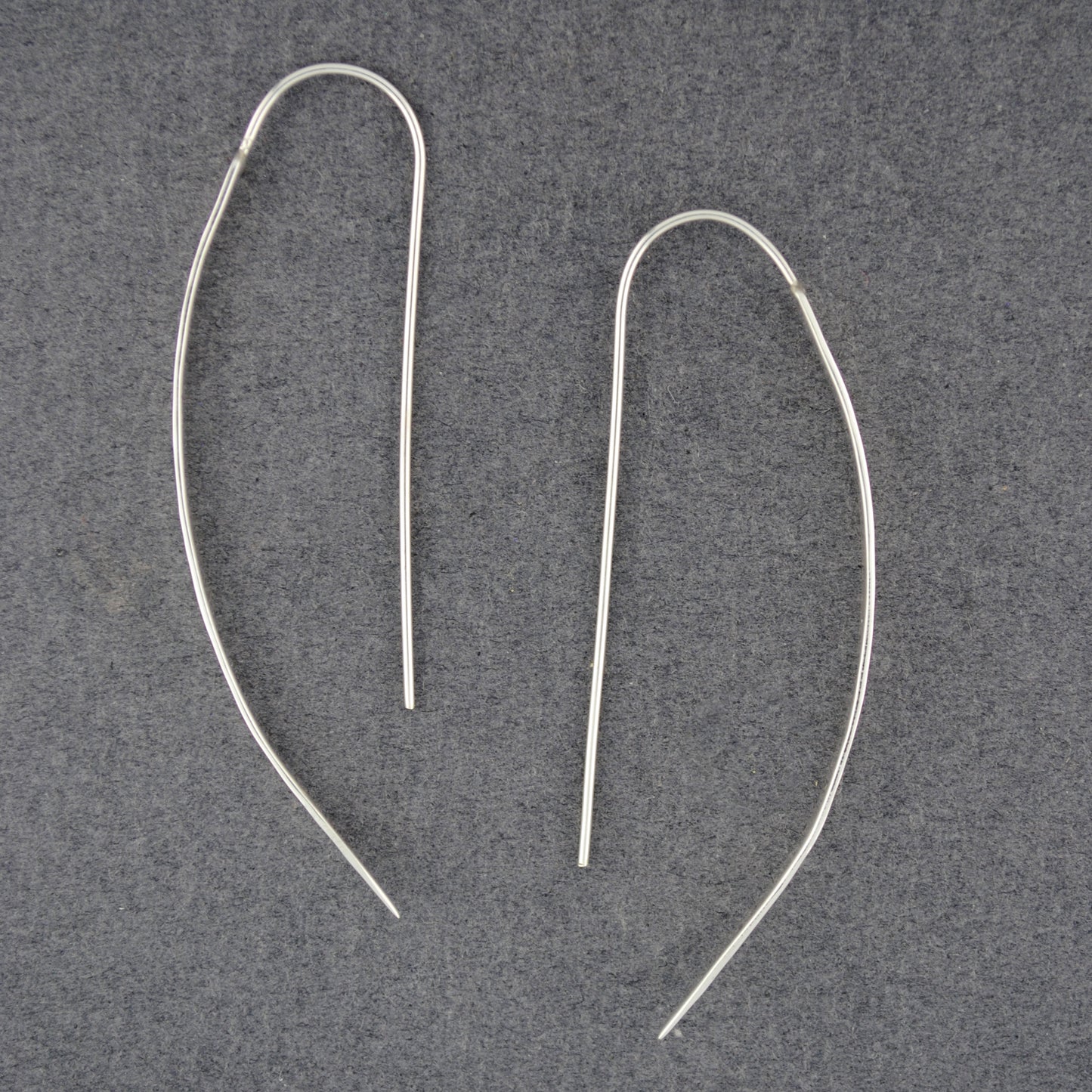 Sterling Silver Hammered Arched Wire Earrings