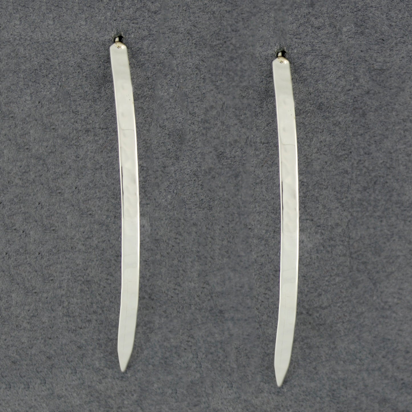 Sterling Silver Hammered Arched Wire Earrings