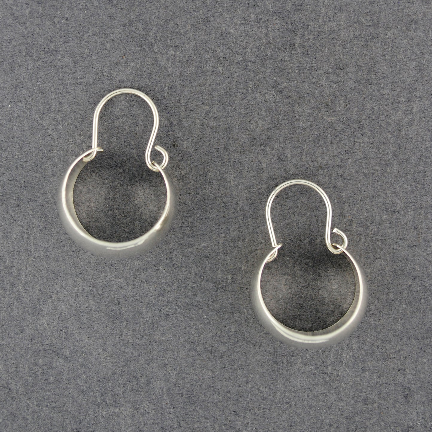 Sterling Silver Horseshoe Hoop Earrings
