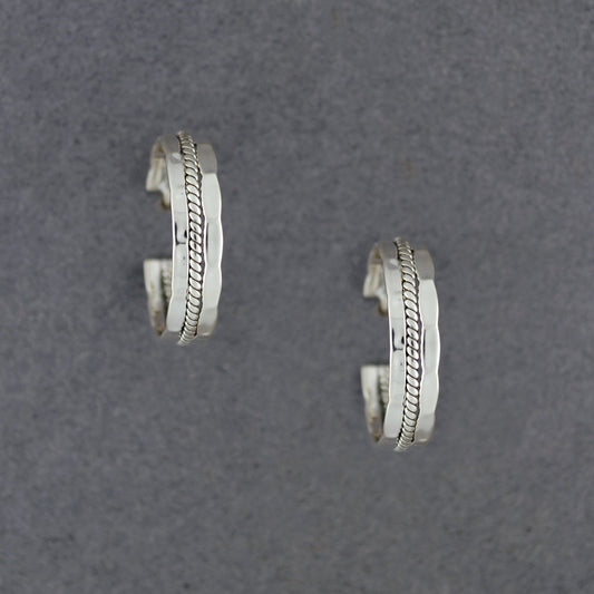 Sterling Silver Center Twist Hoop