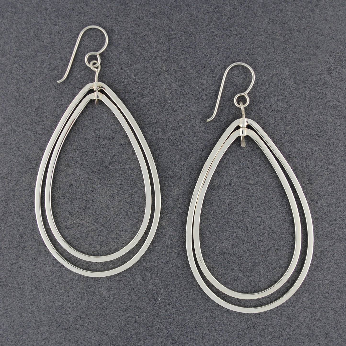 Sterling Silver Double Teardrop Earrings