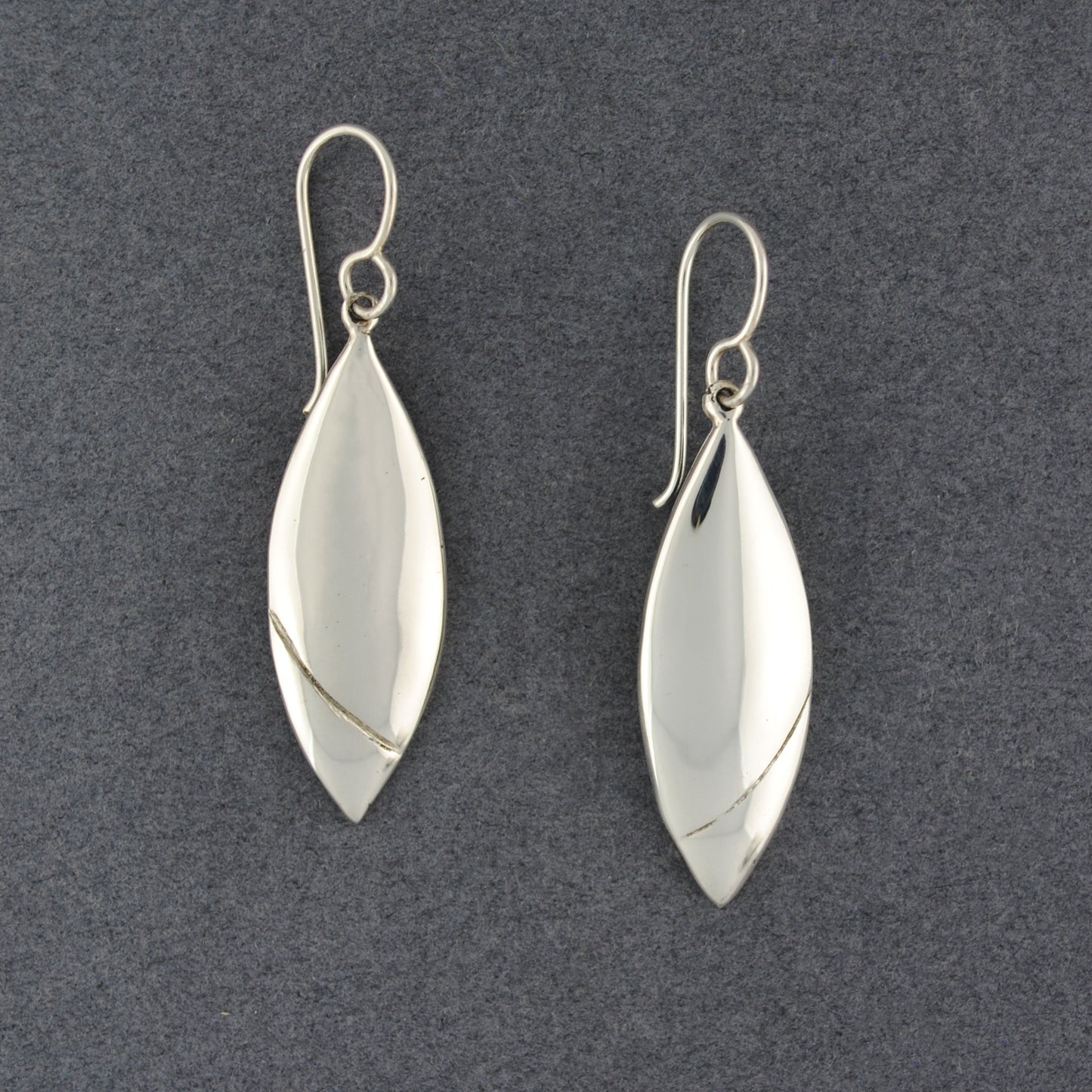 Sterling Silver Simple Leaf Earrings