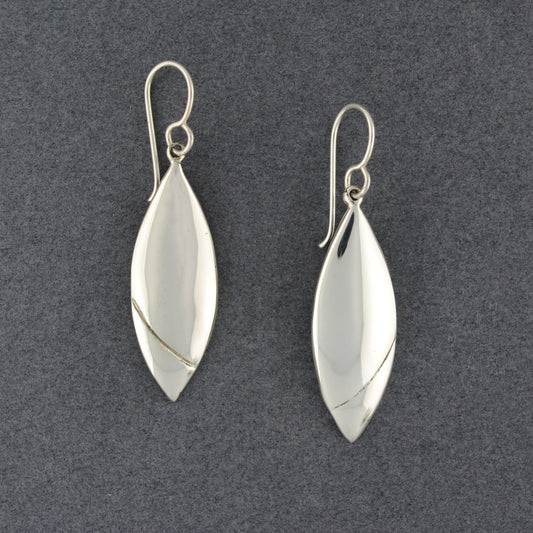 Sterling Silver Simple Leaf Earrings