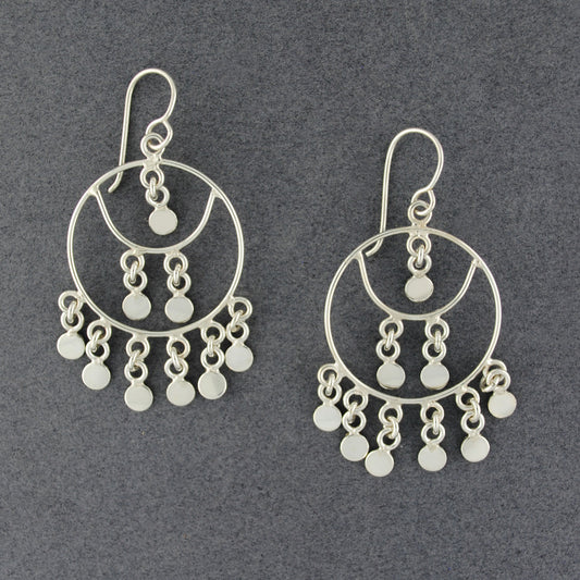 Sterling Silver Circles Chandelier Earring