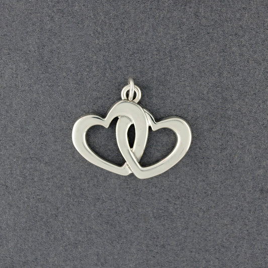 Sterling Silver Interlocking Hearts Pendant